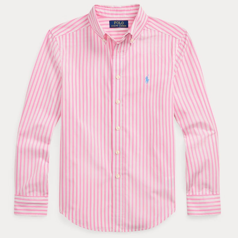 Big Boys Striped Cotton Poplin Shirt