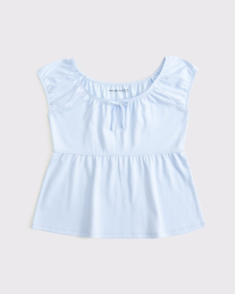 Girls Babydoll Bow Top