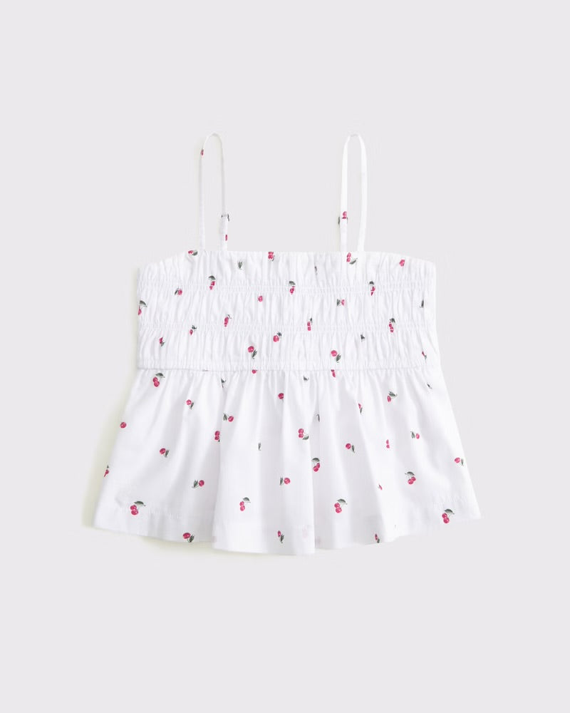 Girls Poplin Babydoll Set Top