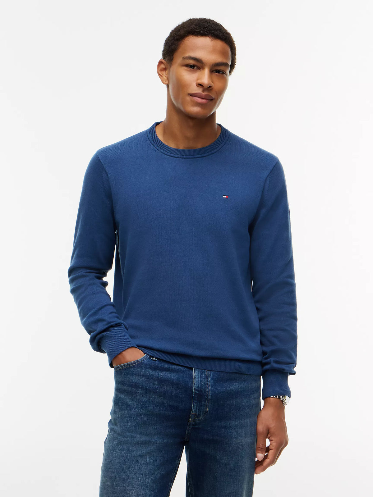 Men Solid Crewneck Sweater