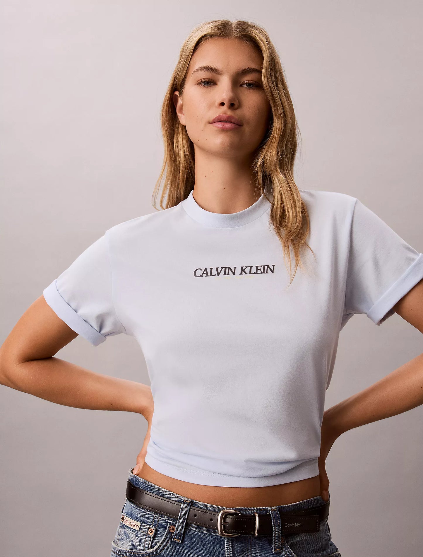 Women Calvin Klein Logo Graphic Boxy Tee