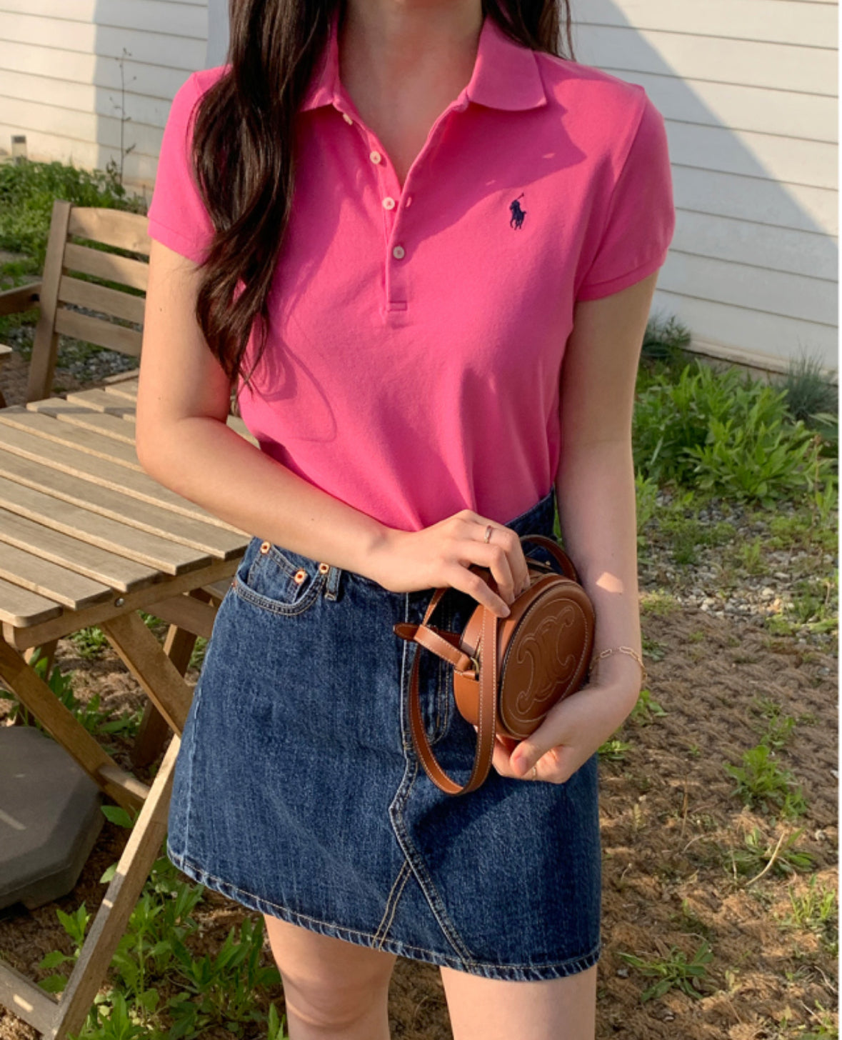 Girls Stretch Mesh Polo Shirt