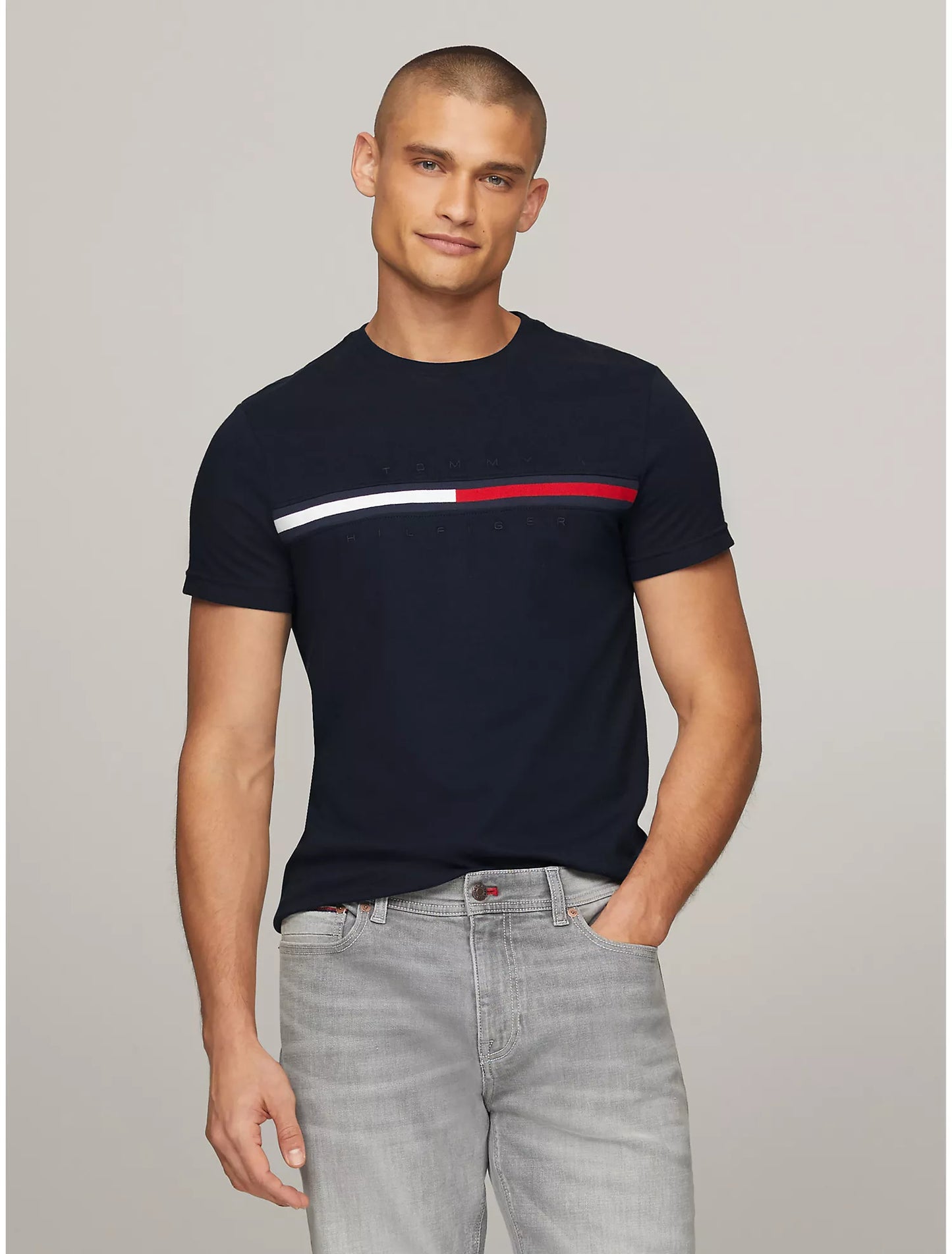 Men Classic Logo Ringer Tee