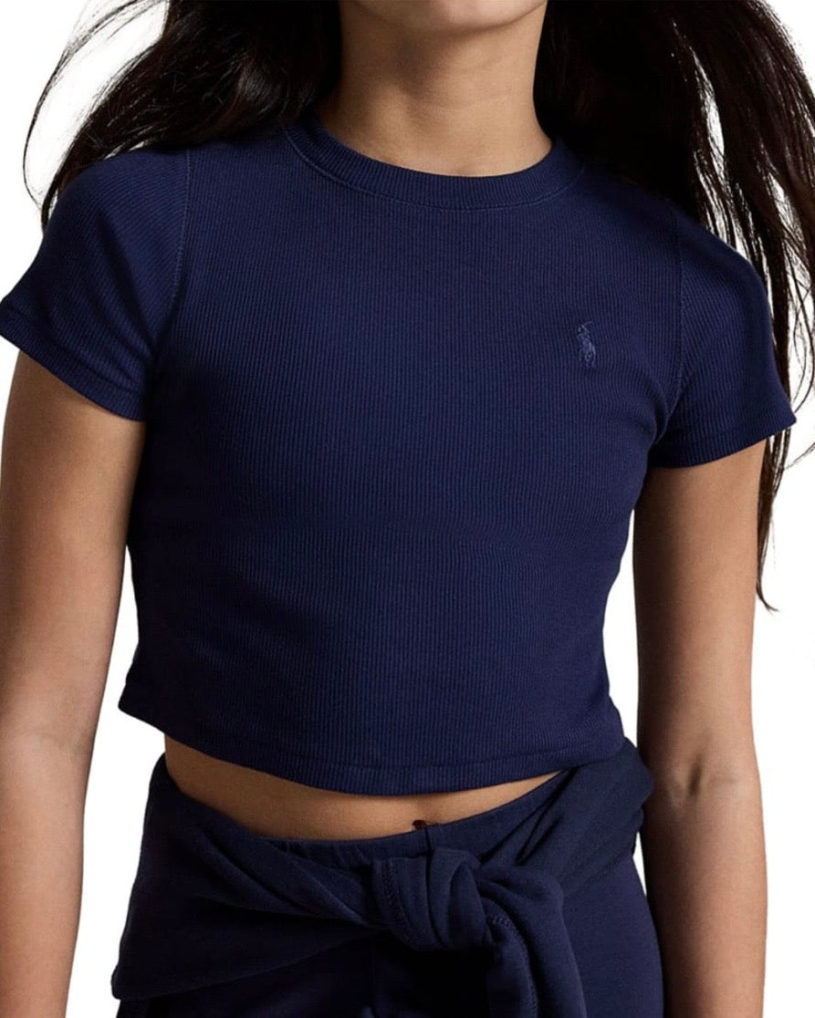 Girls Ribbed Boxy T-Shirt
