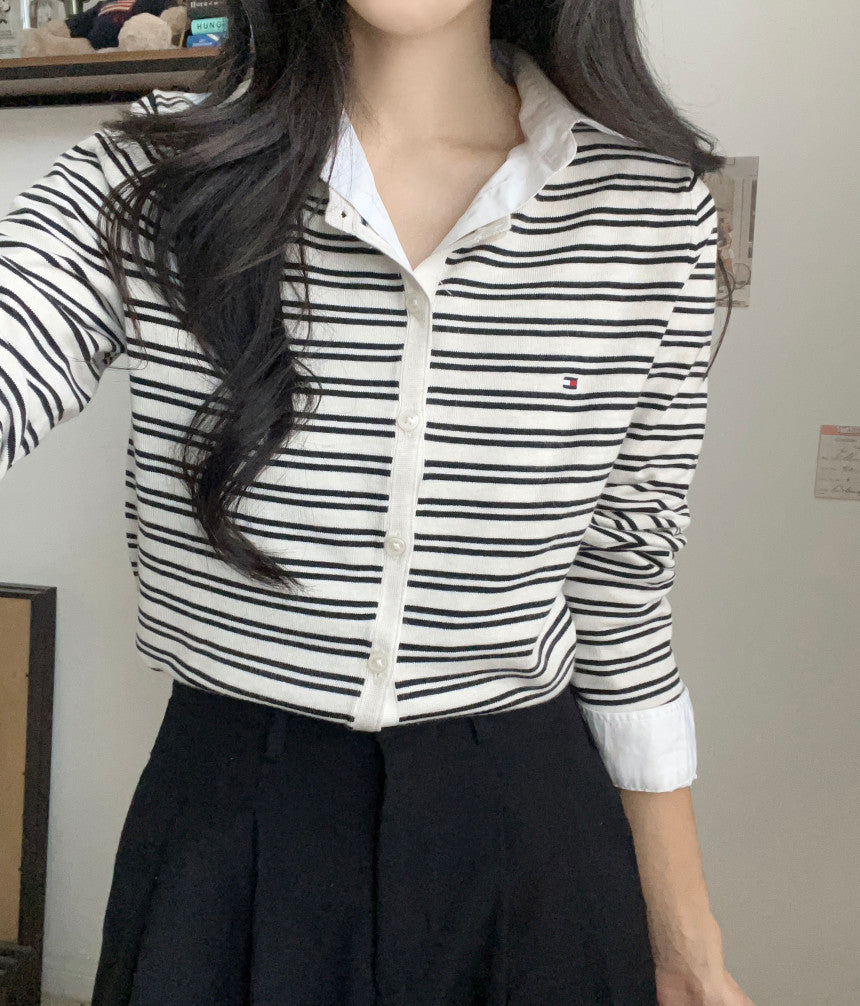 Tommy Lightweight Stripe Cardigan
