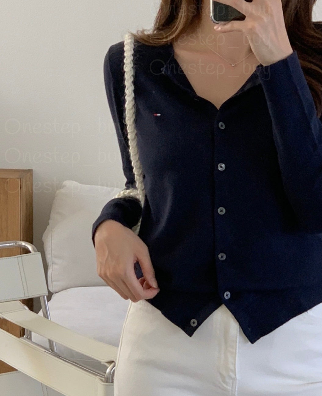 Women  Solid Button-Up Cardigan