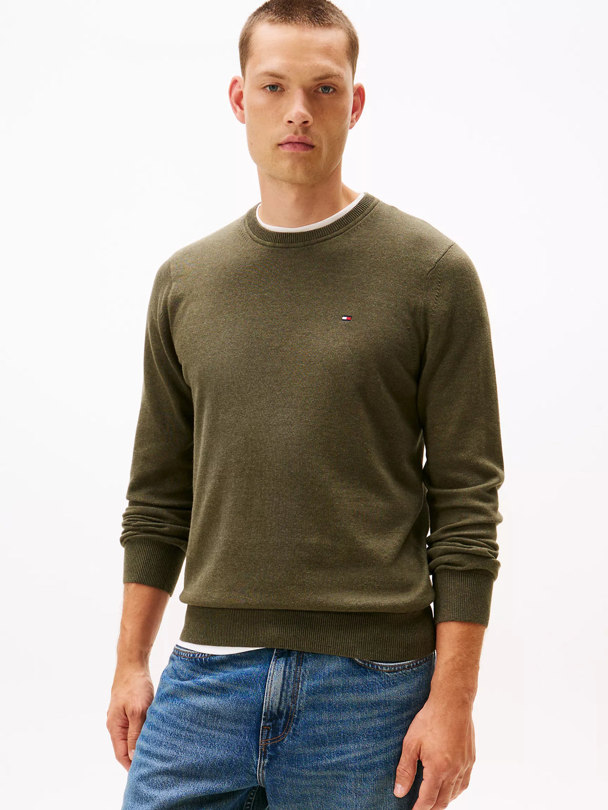 Men Solid Crewneck Sweater