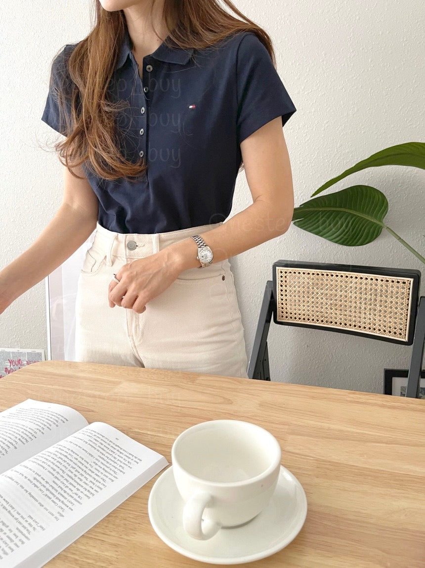 Women Stretch Cotton Polo