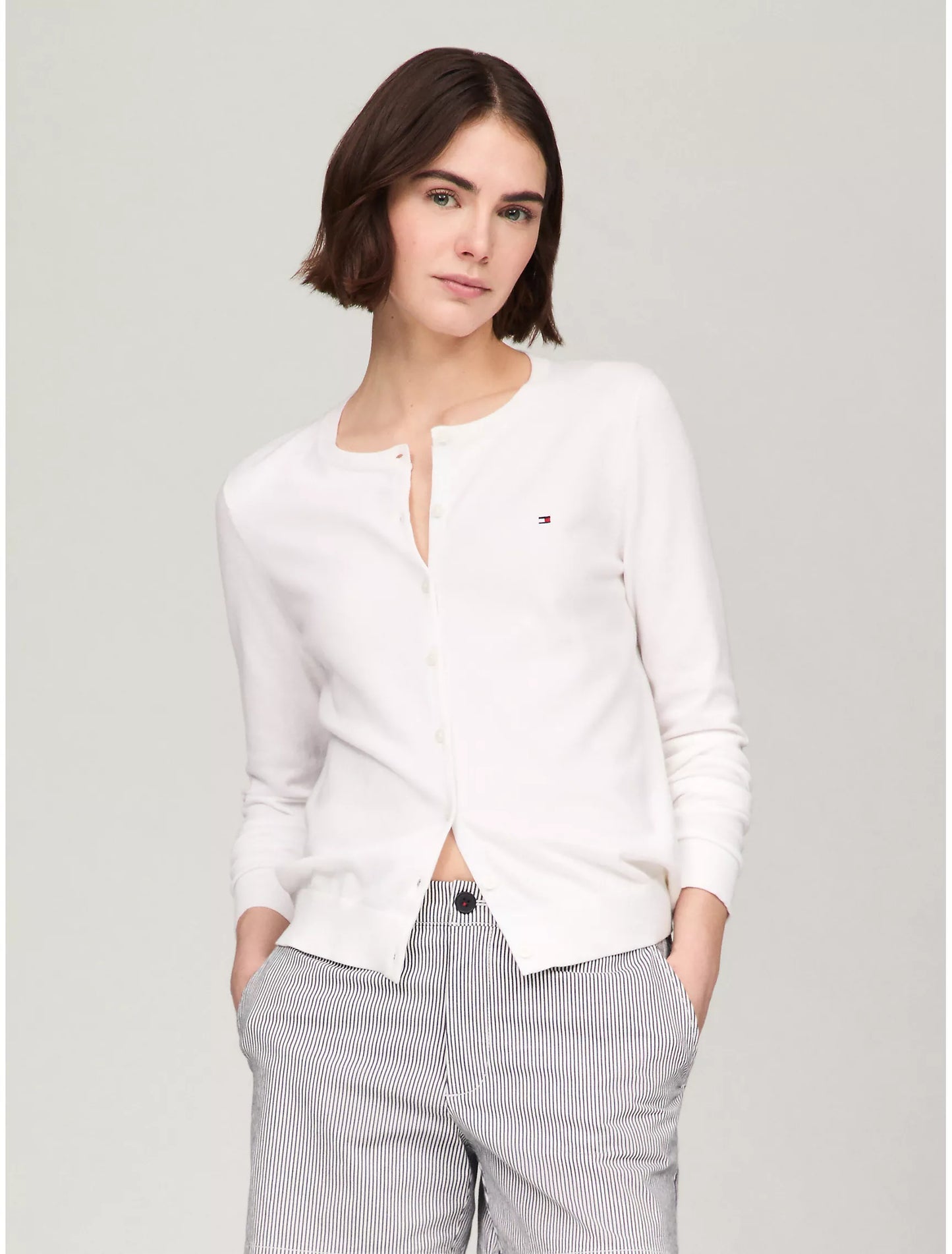 Women  Solid Button-Up Cardigan