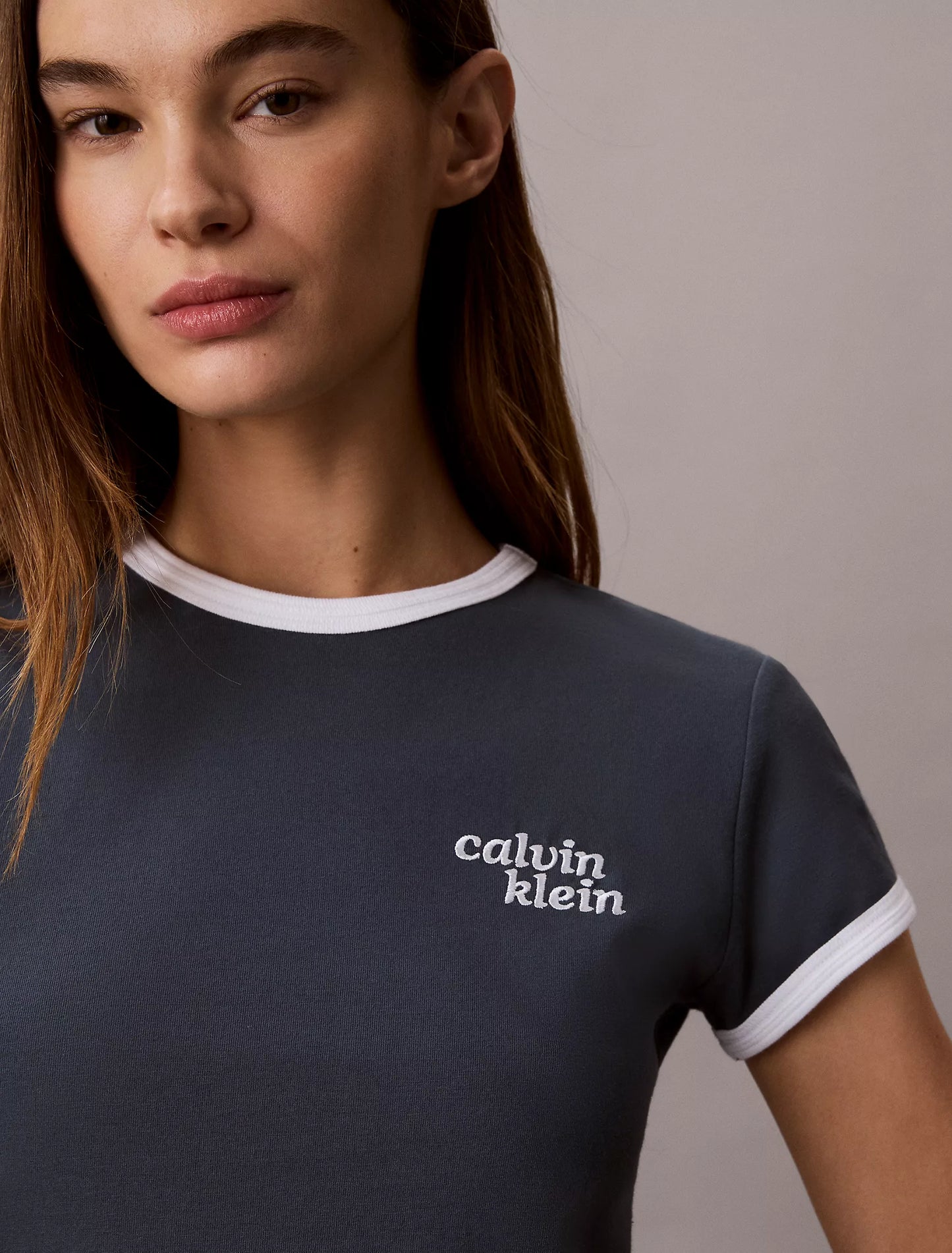 Women 1989 Logo Slim Ringer Tee