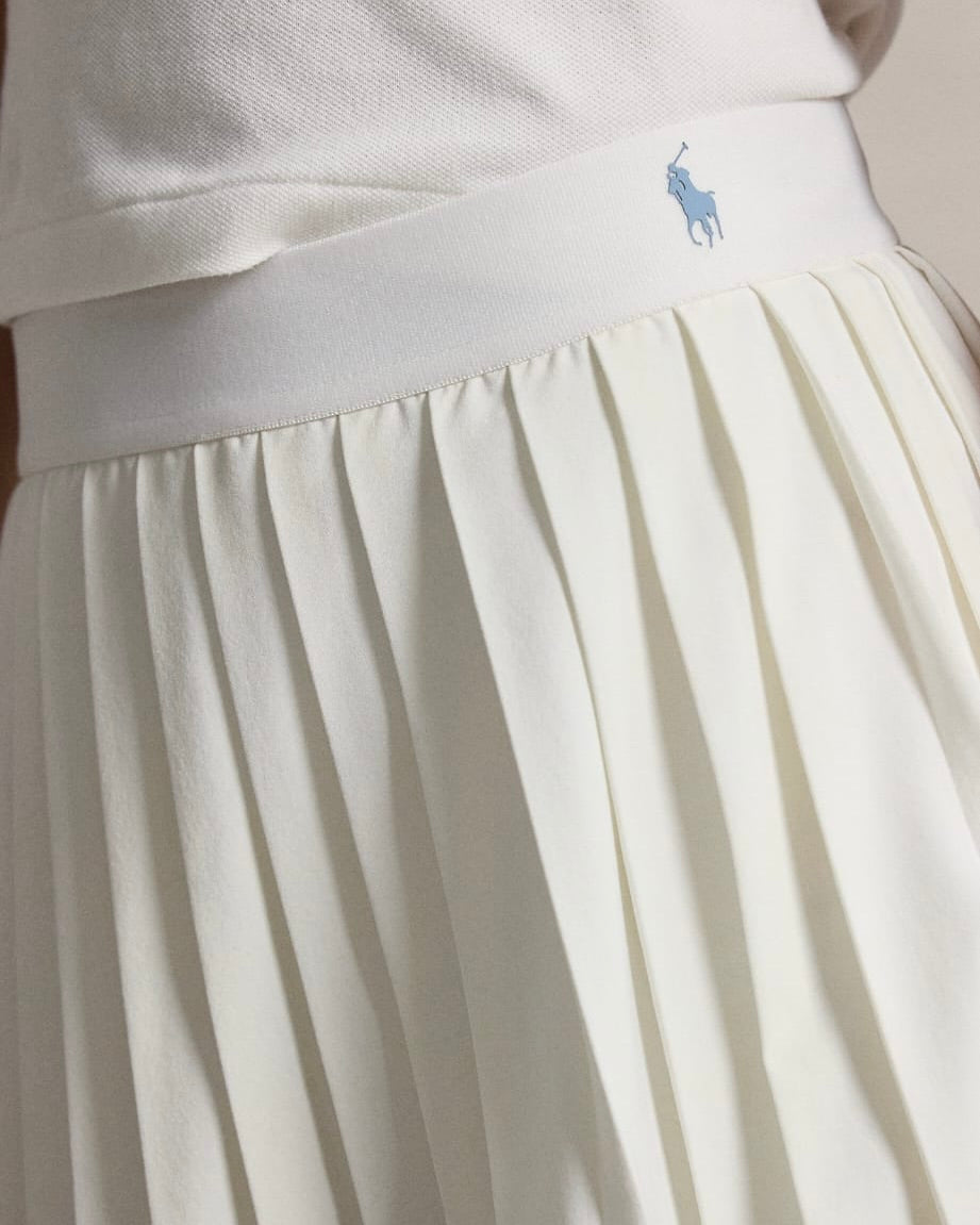 Girls Striped Pleated Pull-On Skort