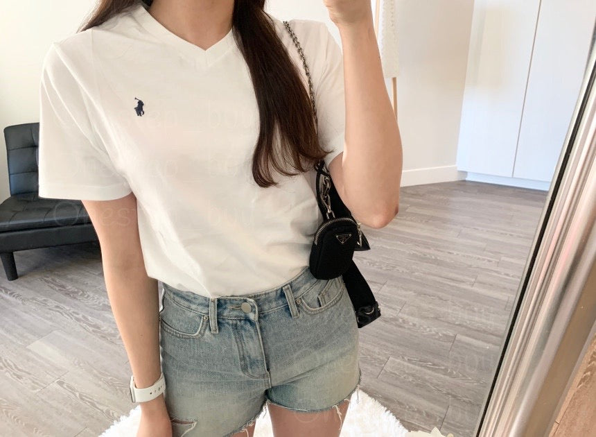 Big Boys Cotton Vneck Tee