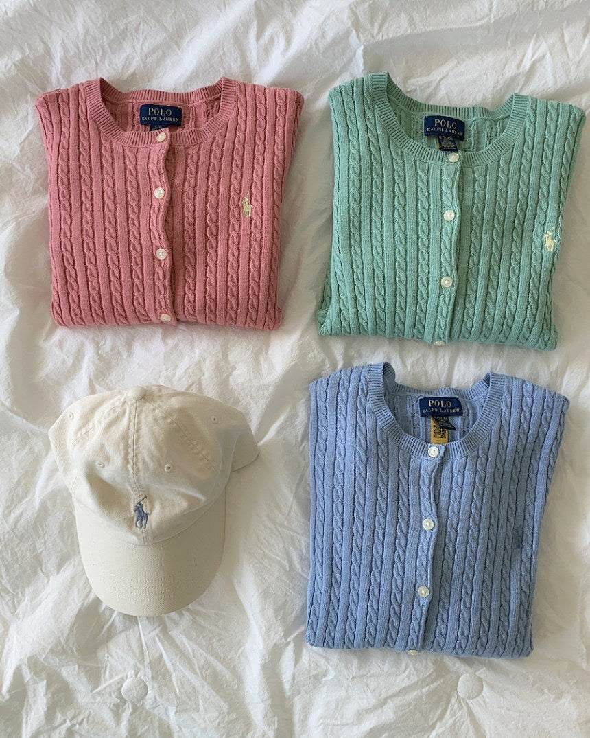 Girls Cable Knit Cardigan