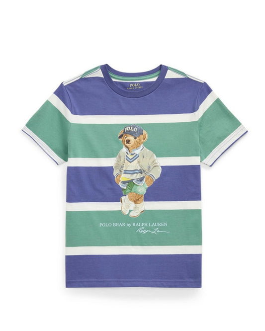 Big Boys Polo Bear Striped Jersey Tee