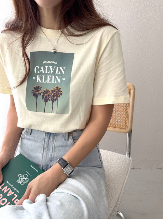 Women Palm Tree Logo Graphic Tee