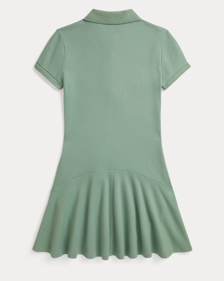 Girls Stretch Mesh Polo Dress