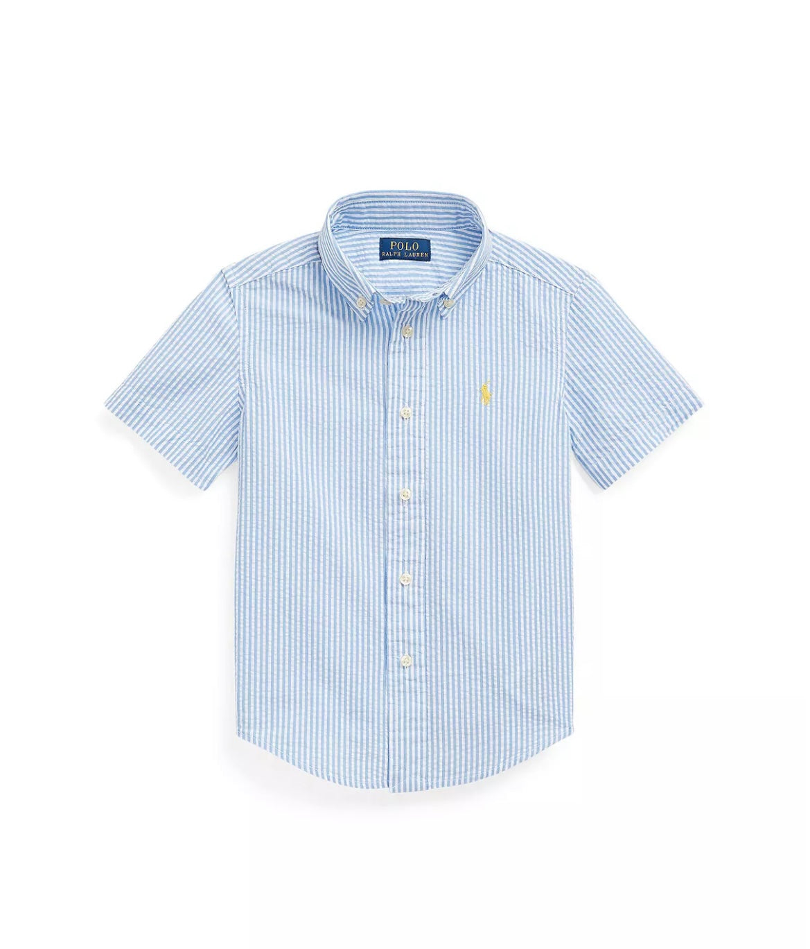Boys Seersucker Short Sleeve Shirt