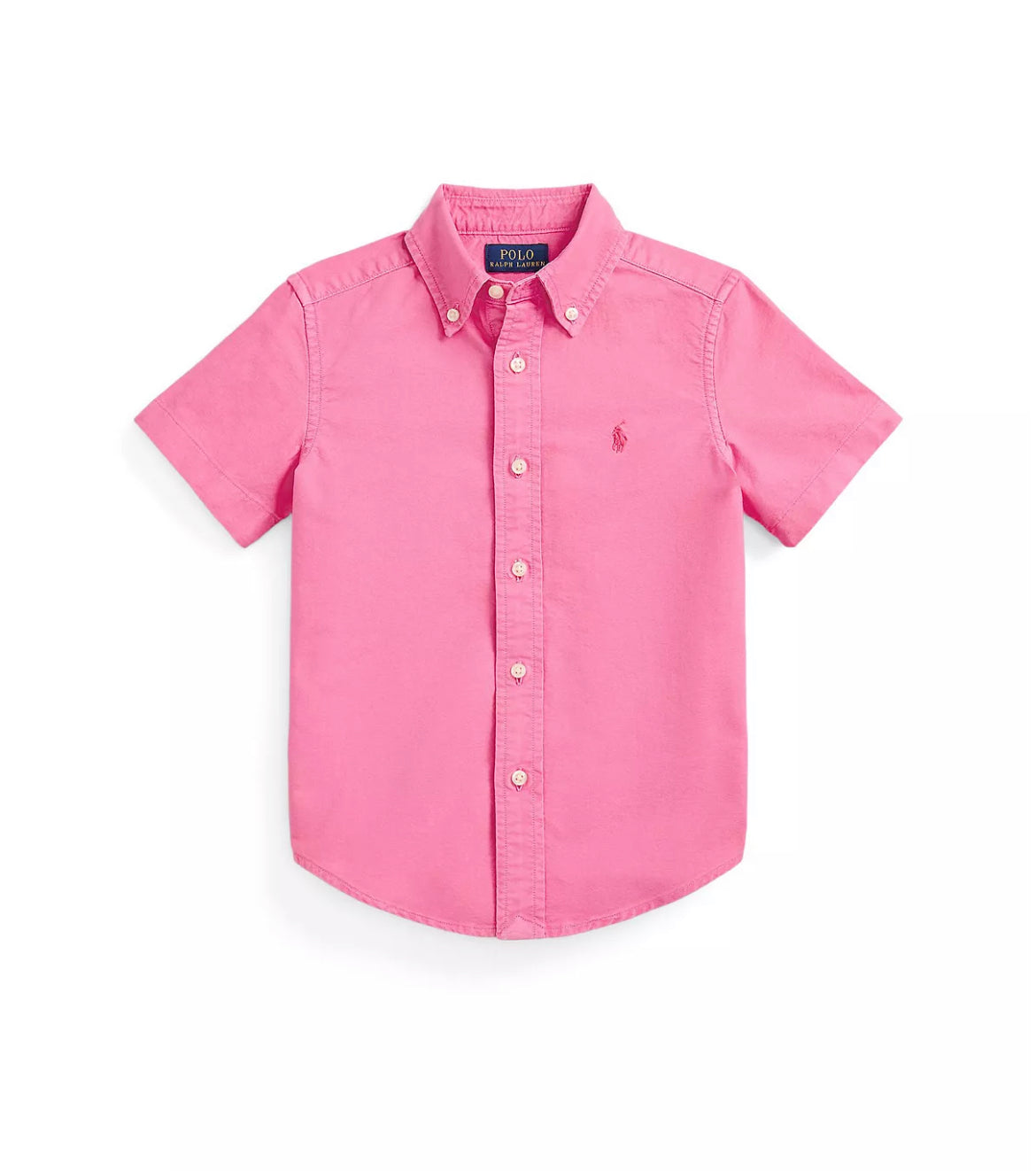 Boys Cotton Oxford Short-Sleeves Shirt