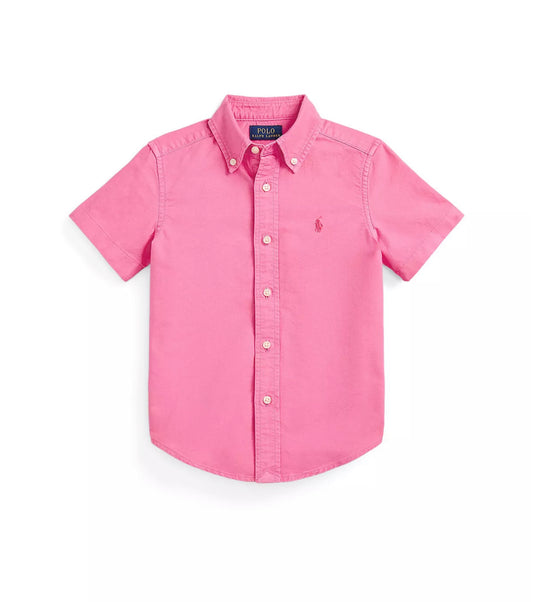Boys Cotton Oxford Short-Sleeves Shirt