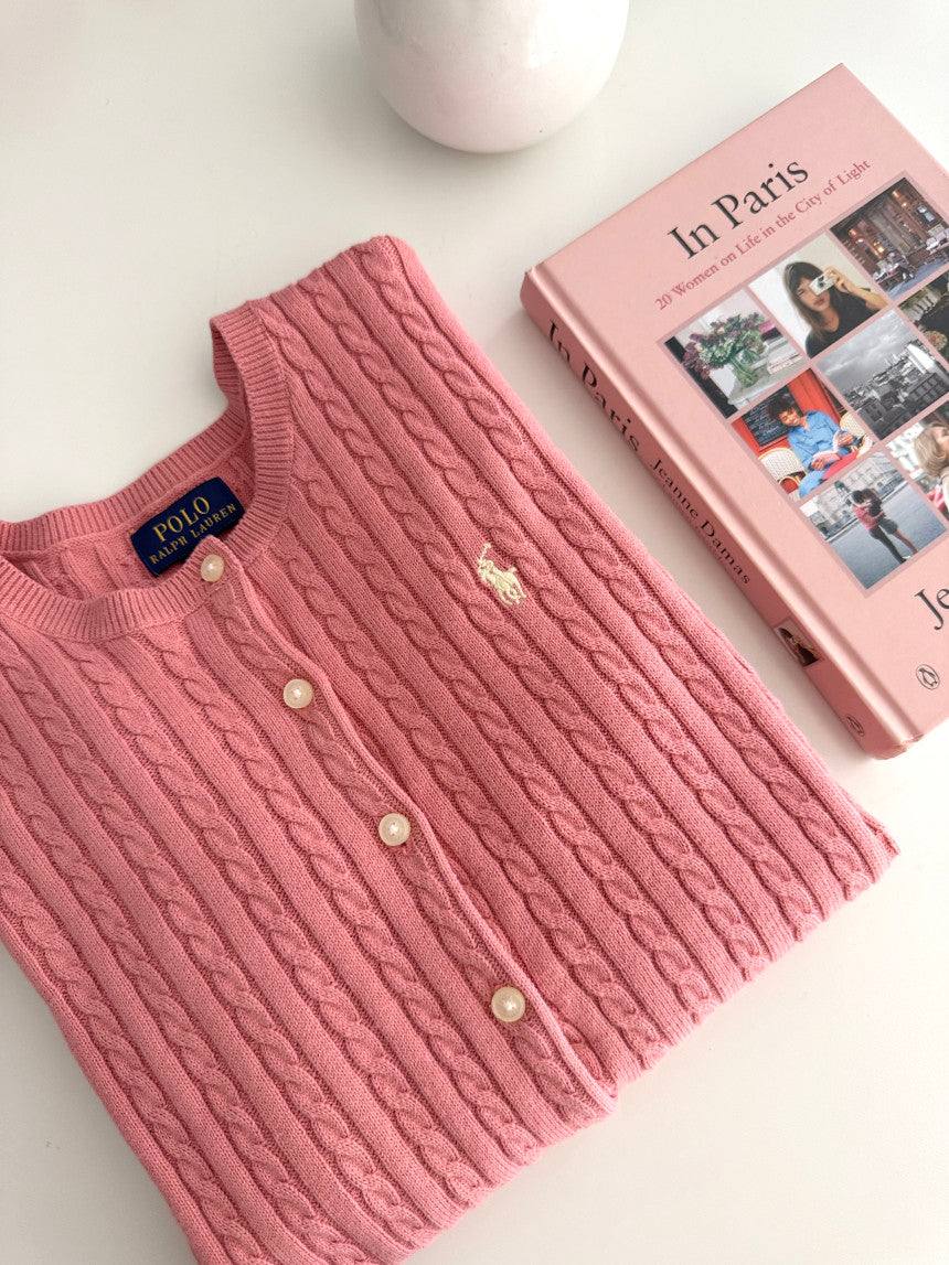 Girls Cable Knit Cardigan
