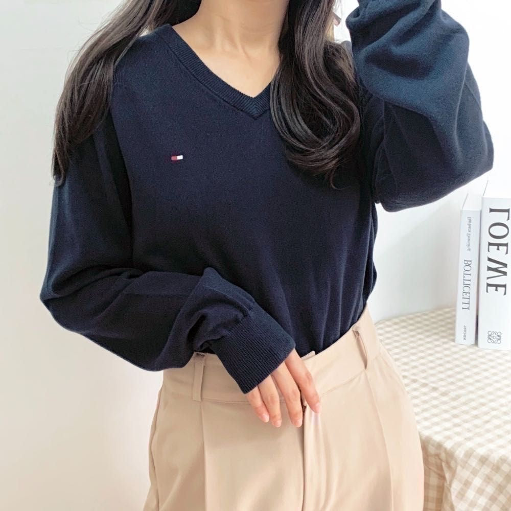 Men Solid V-Neck Sweater