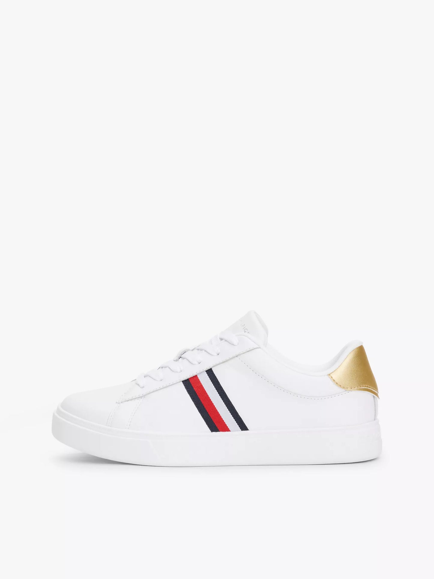 Women Signature Stripe Leather Court Sneaker