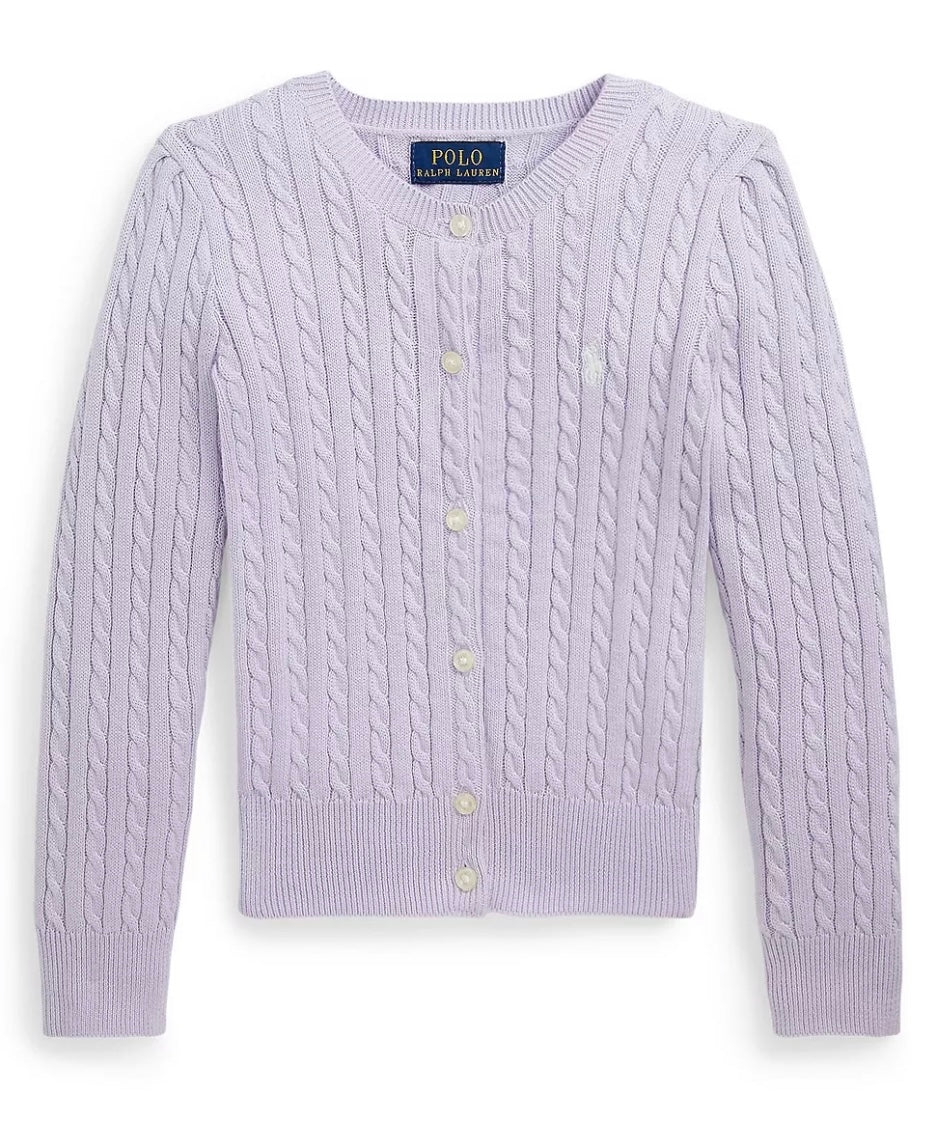 Girls Cable-Knit Cotton Cardigan