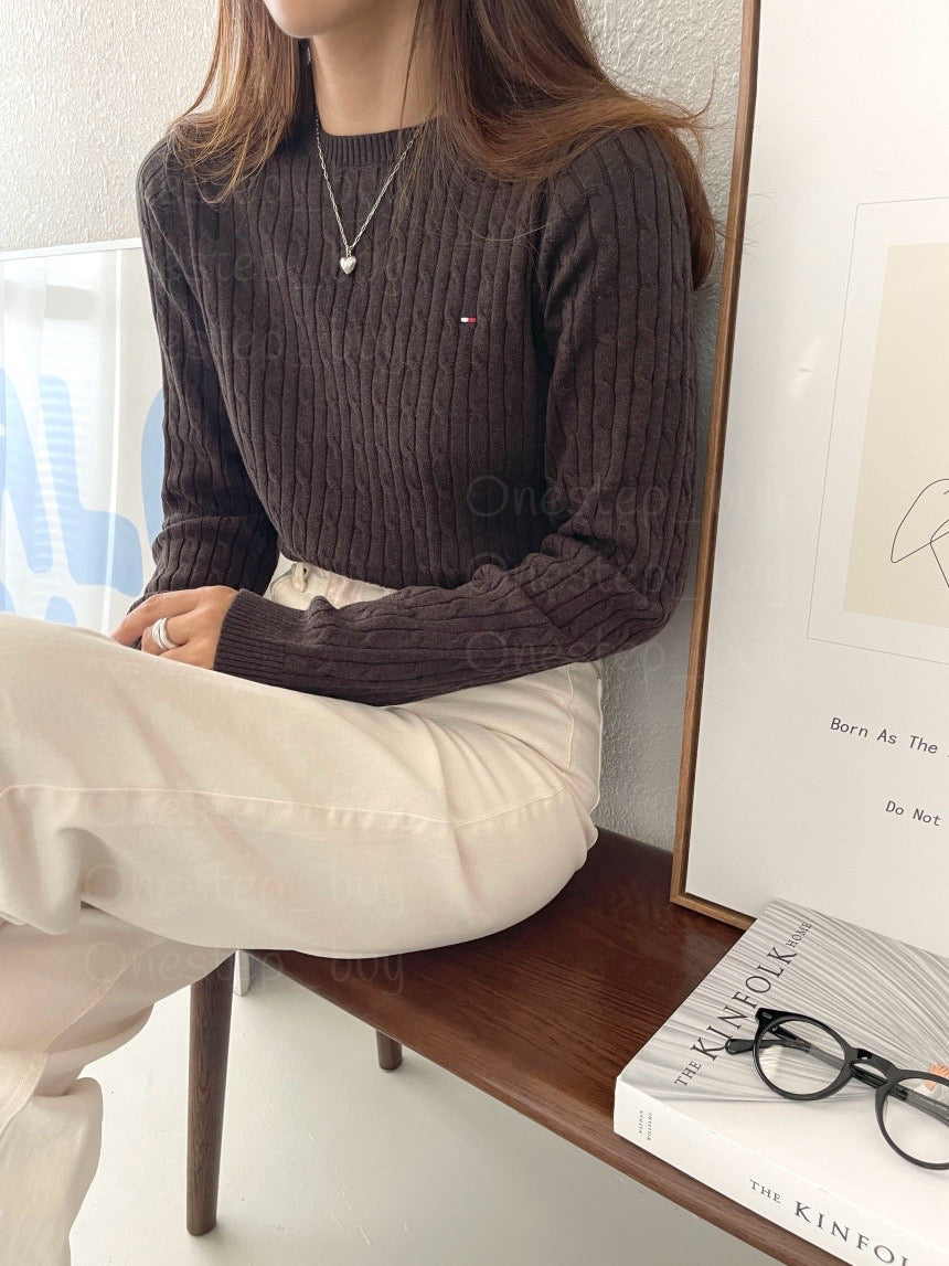 Women Cable Knit Sweater