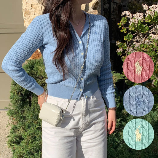 Girls Cable Knit Cardigan