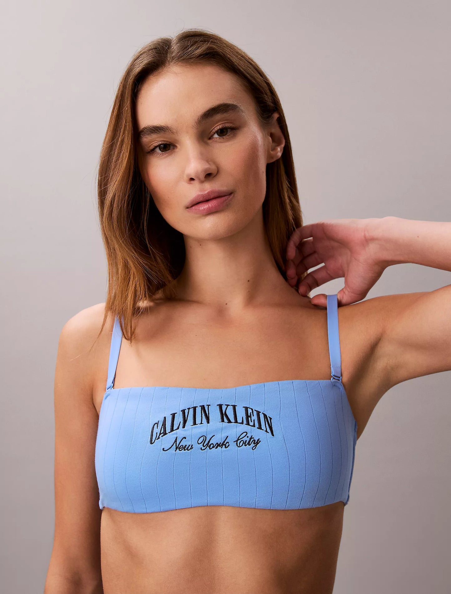 Women Heritage Classic Cotton Stretch Lightly Lined Bandeau Bralette