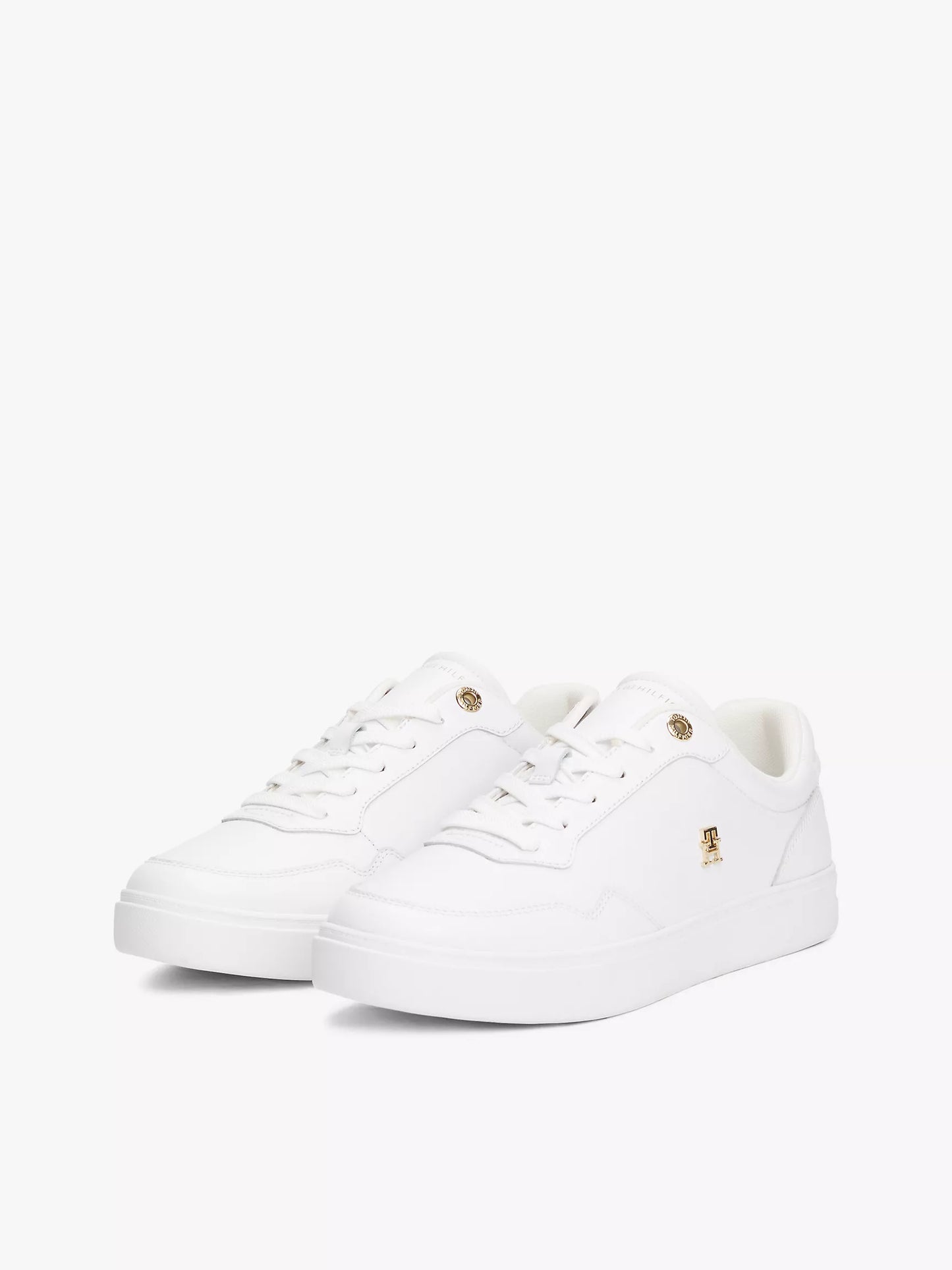 Women Metallic Accent Leather Court Sneaker