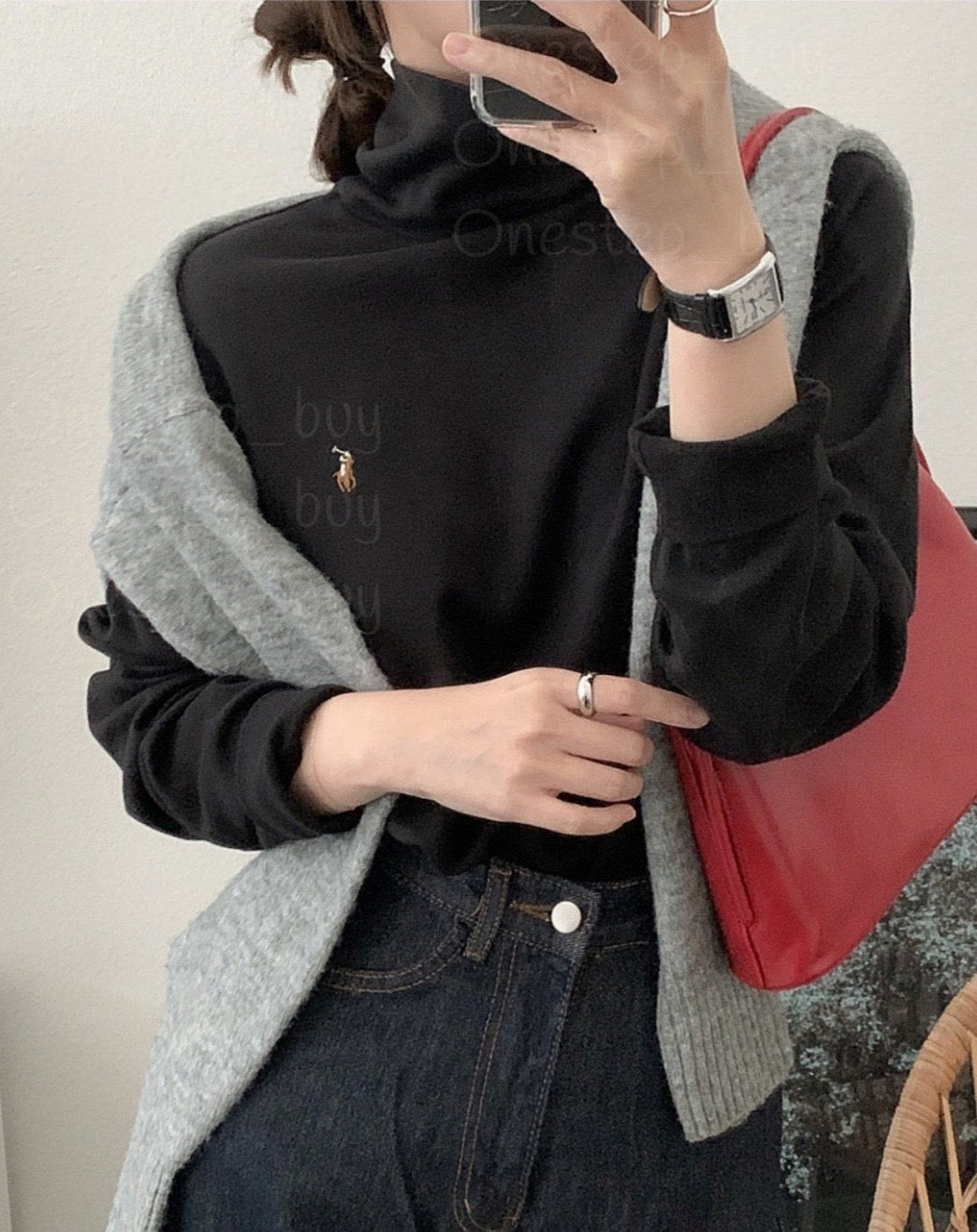 Big Boys Cotton Interlock Turtleneck Top