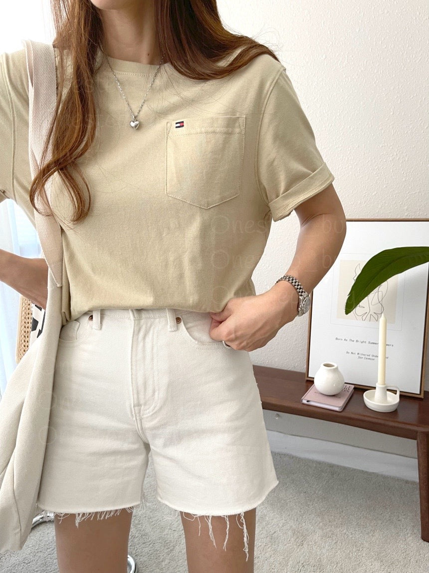 Men Solid Pocket Tee