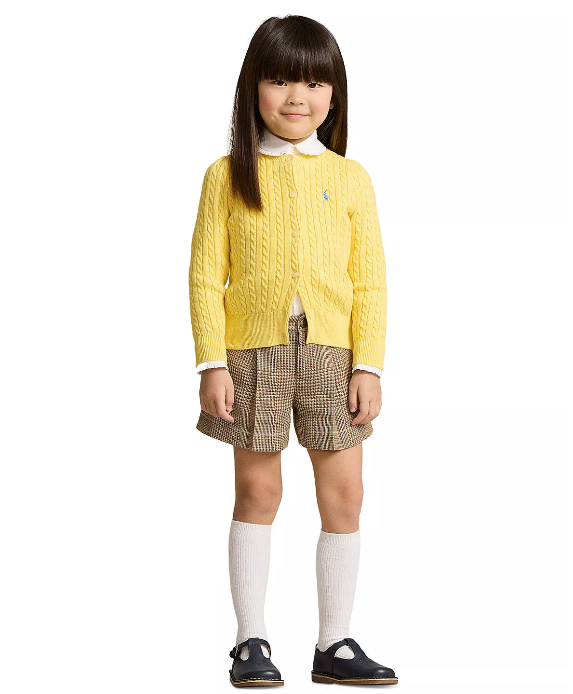 Girls Cable-Knit Cotton Cardigan
