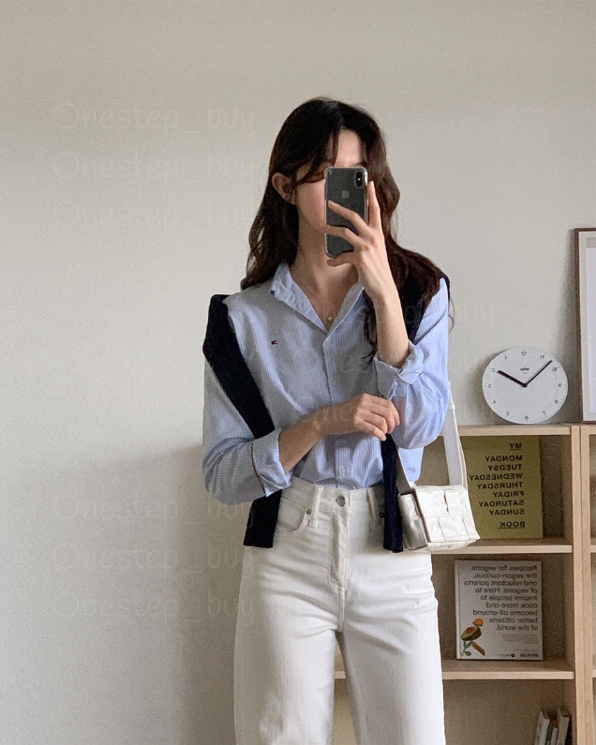 Women Stripe Oxford Shirt