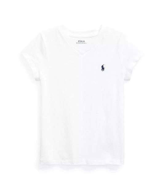 Girls Cotton Jersey Vneck Tee