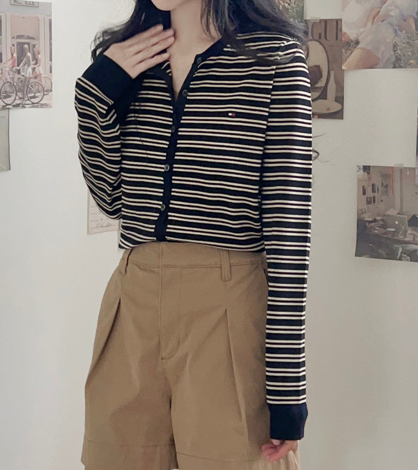Tommy Lightweight Stripe Cardigan