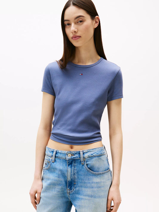 Tommy Slim Stretch Ribbed Tee