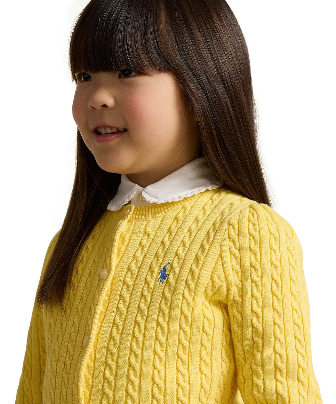 Girls Cable-Knit Cotton Cardigan
