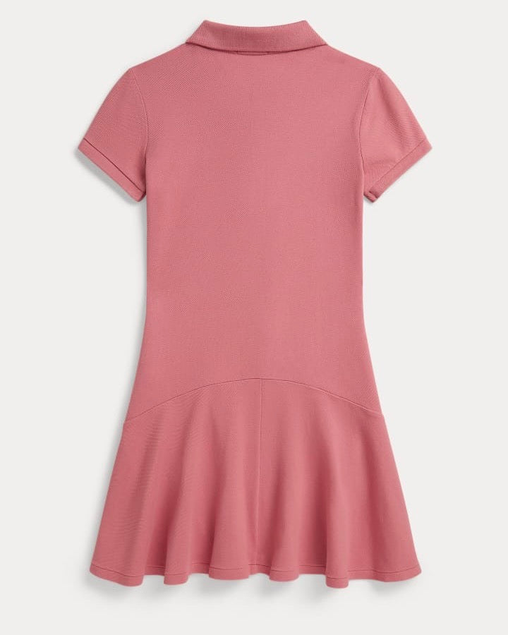 Girls Stretch Mesh Polo Dress
