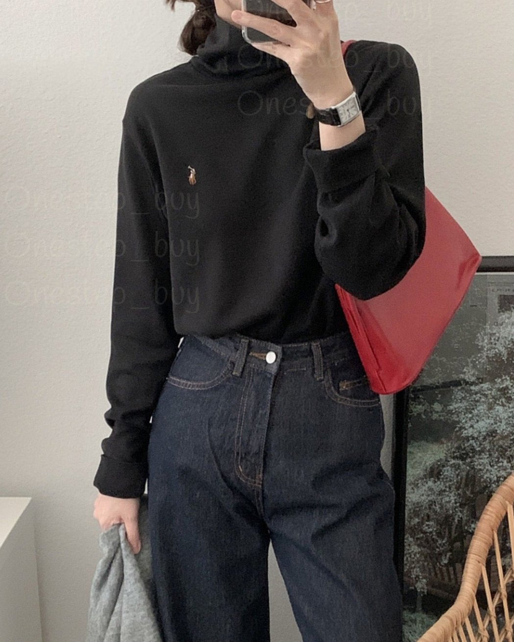 Big Boys Cotton Interlock Turtleneck Top