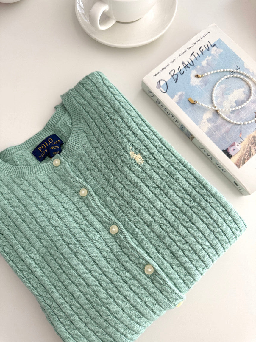 Girls Cable Knit Cardigan