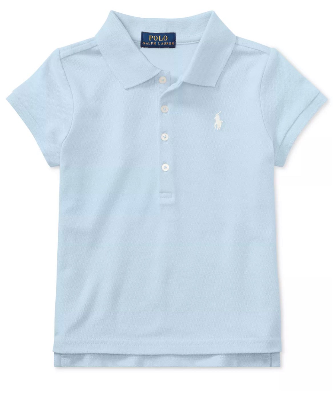 Girls Cotton Mesh Polo Shirt