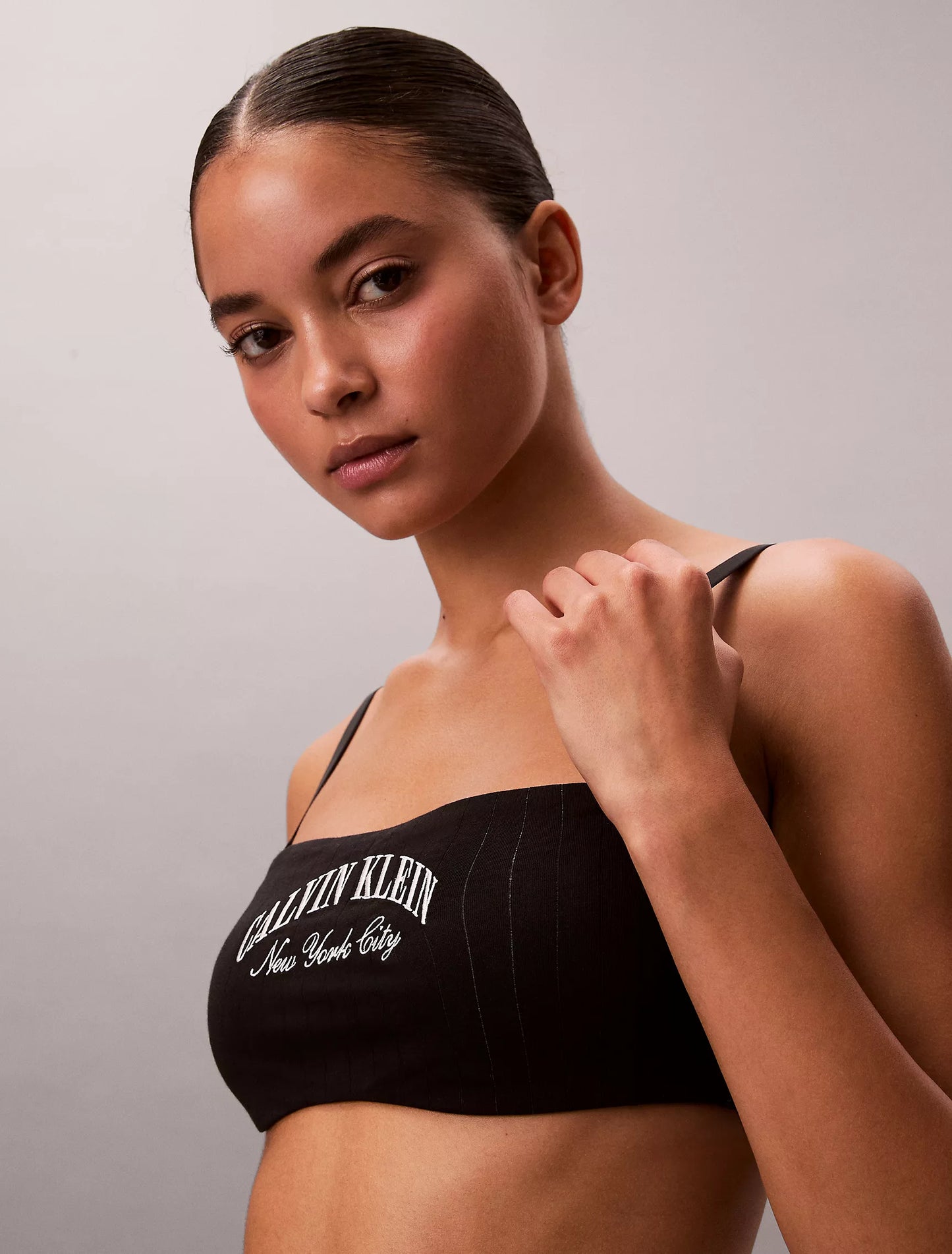 Women Heritage Classic Cotton Stretch Lightly Lined Bandeau Bralette