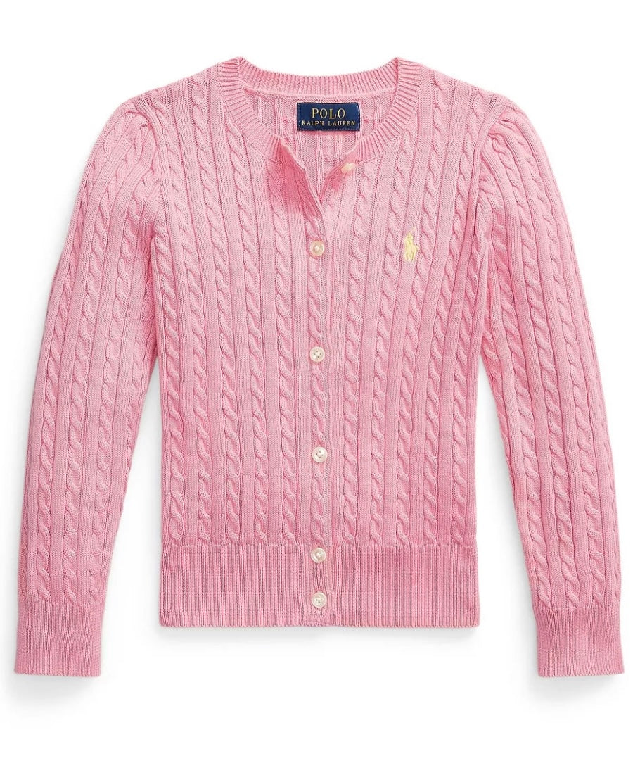 Girls Cable-Knit Cotton Cardigan