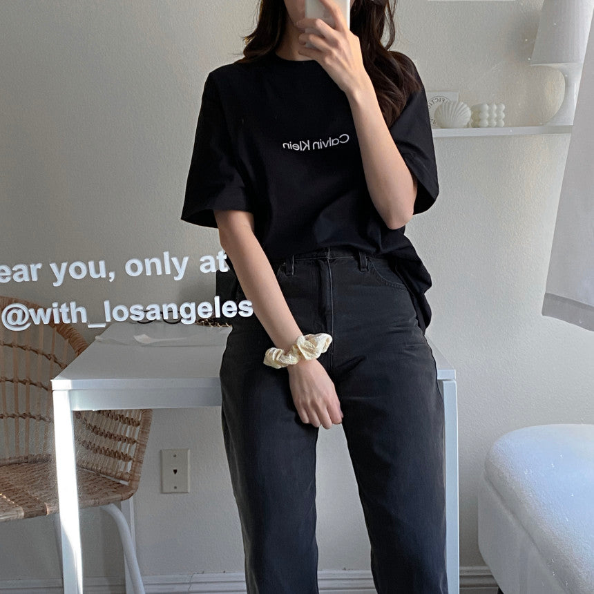 Women Relaxed Fit Standard Logo Crewneck Tee