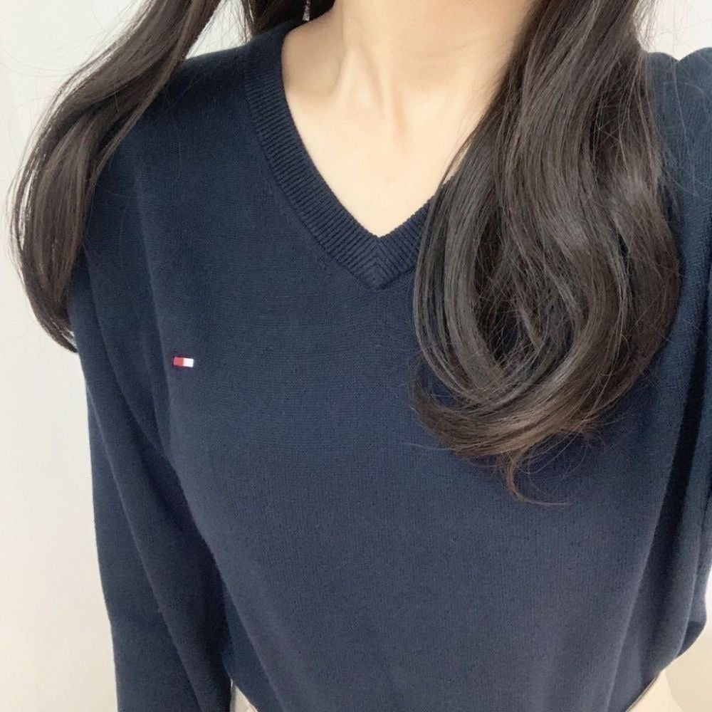 Men Solid V-Neck Sweater