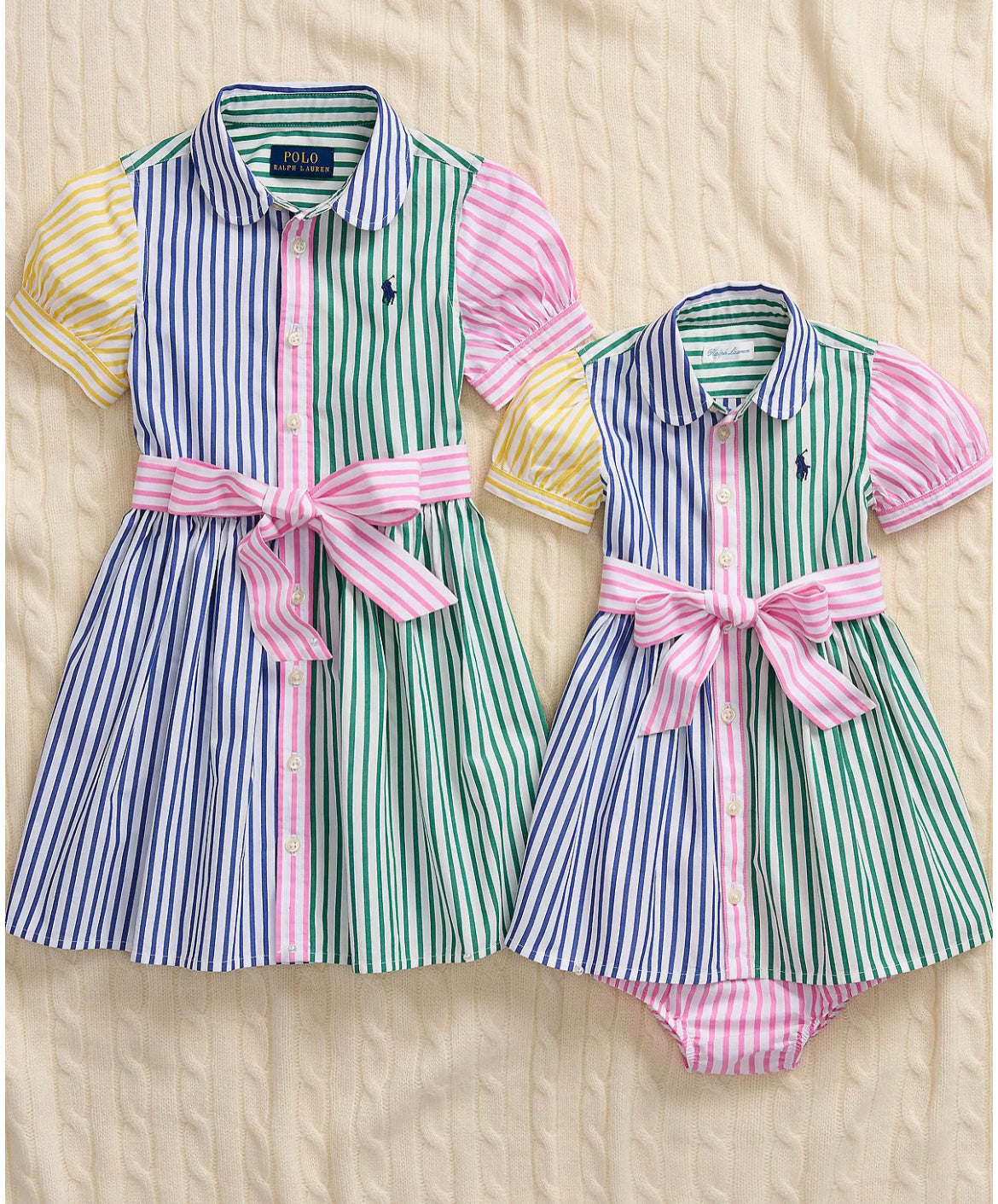 Girls Striped Cotton Fun Shirtdress
