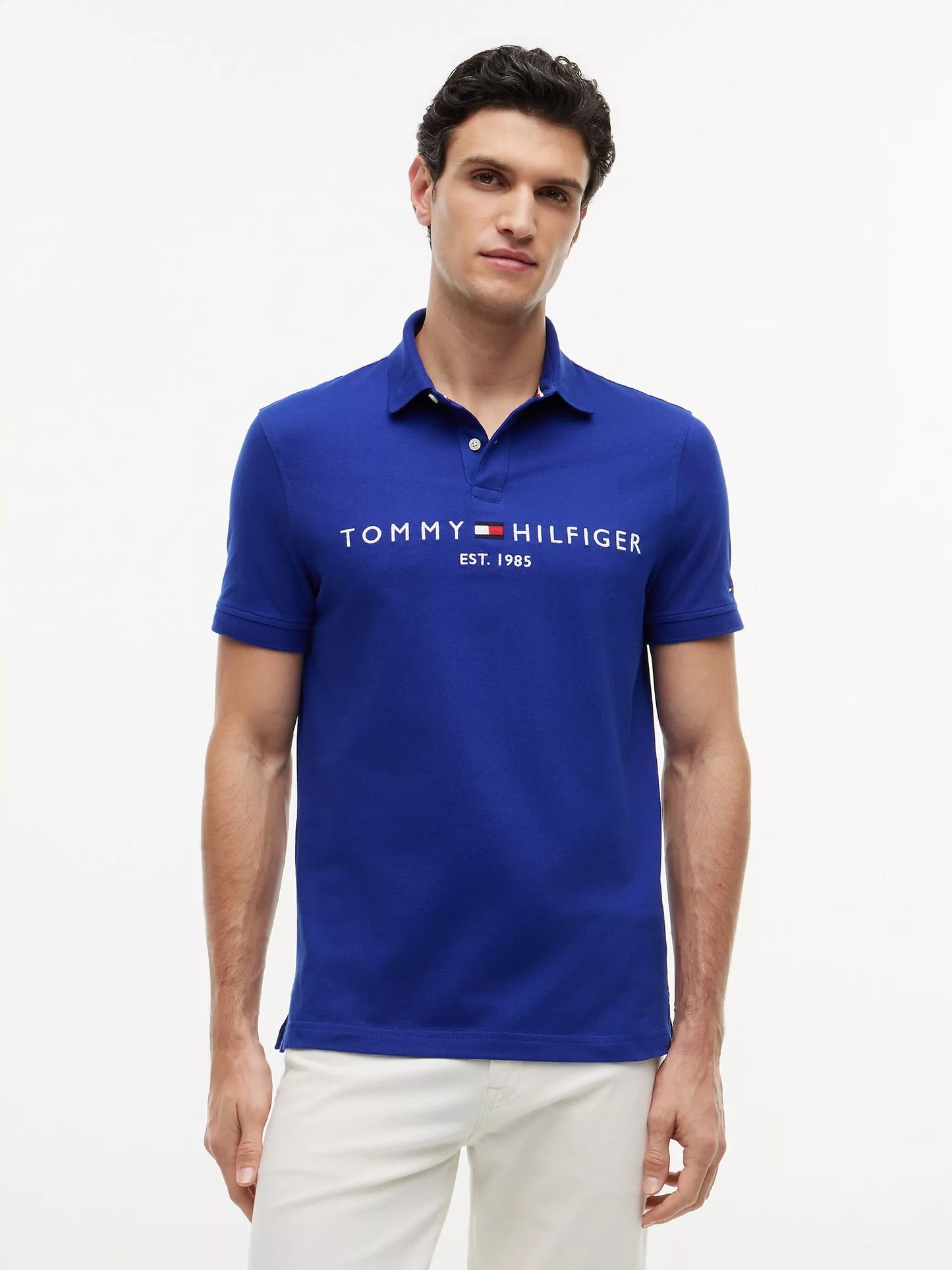 Men Embroidered Tommy Logo Polo