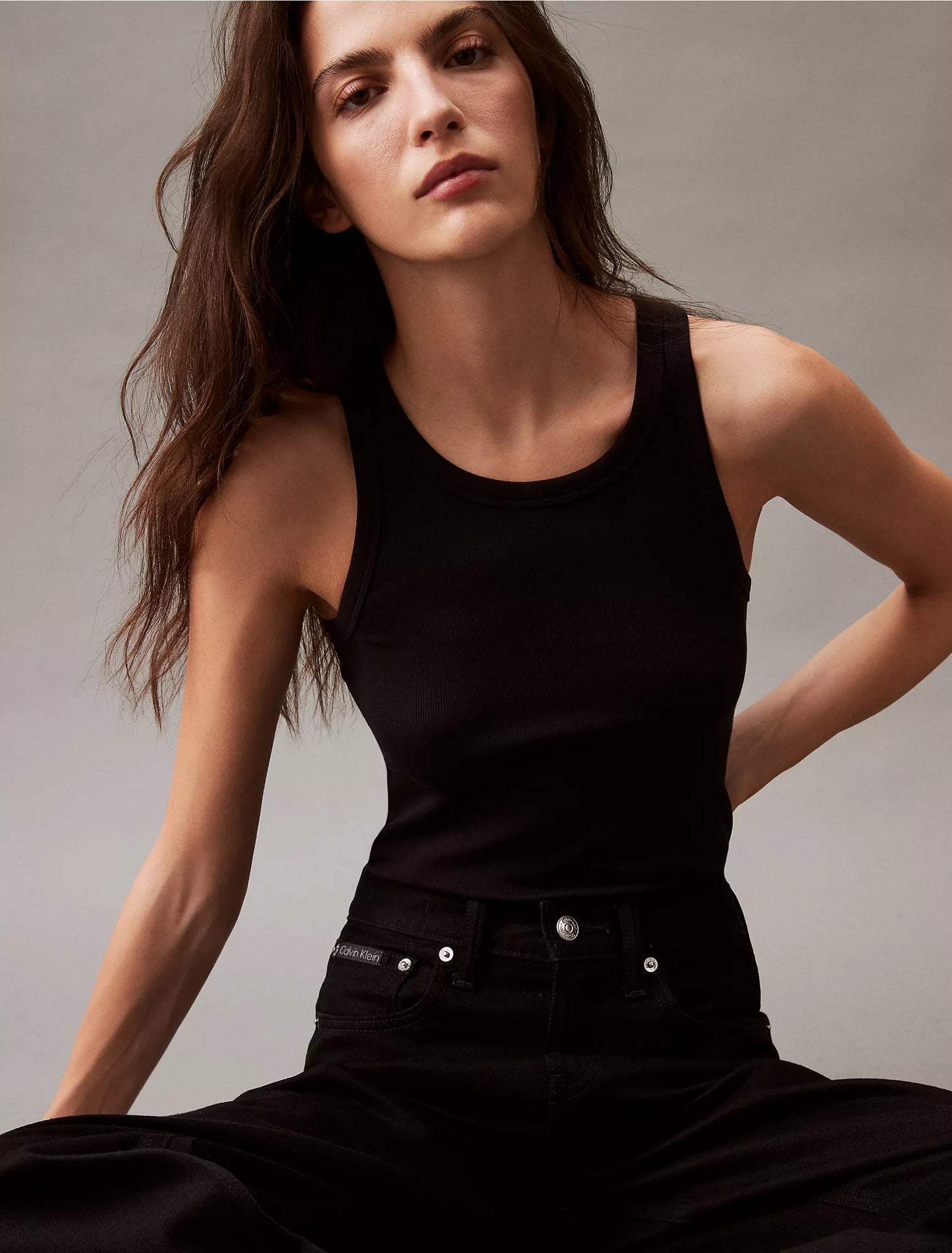 Women Cotton Contour Rib Tank